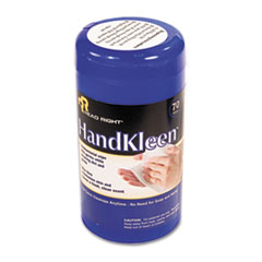HandKleen Premoistened Wipes,
Cloth, 5 1/2 x 6 1/2, 70/Tub
- WIPES,HANDKLEEN,70/TUB