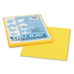 Tru-Ray Construction Paper, 76 lbs., 9 x 12, Yellow, 50