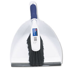 Duster Brush w/Plastic Dustpan, White - DUSTER/DUST