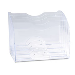Two-Way Organizer, Five
Sections, Plastic, 8 3/4 x 10
3/8 x 13 5/8, Clear -
ORGANIZER,2WAY,CR