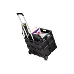 Stow And Go Cart, 16-1/2 x 14-1/2 x 39, Black -