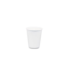 White Paper Water Cups, 3oz, 100/Bag - FLT BTM PPR WTR CUP