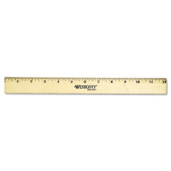 Wood Ruler with Single Metal Edge, 12&quot; -