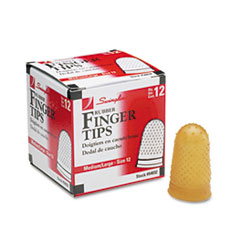 Rubber Finger Tips, Size 12,
Medium/Large, Amber, 12/Pack
- PAD,F/FINGER,RUBR,SZ 12