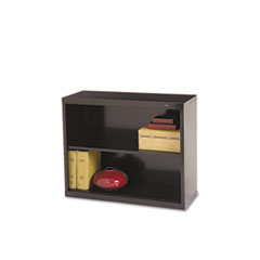 Metal Bookcase, 2 Shelves,
34-1/2w x 13-1/2d x 28h,
Black -
BOOKCASE,STL,2SHF,28&quot;H,BK