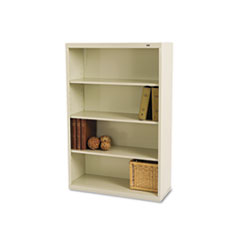 Metal Bookcase, 4 Shelves,
34-1/2w x 13-1/2d x 52-1/2h,
Putty -
BOOKCASE,STL,4SF,52.5&quot;,PY