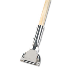 Clip-On Dust Mop Handle,
Lacquered Wood, Swivel Head,
1&quot; Dia. x 60in Long - C-DUST
MOP HANDLE, SNAPON,SWIVEL