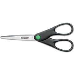 KleenEarth Recycled Stainless Steel Scissors, 7&quot;, Black -