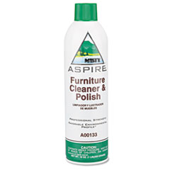 Aspire Furniture Cleaner &amp;
Polish, Lemon Scent, 16 oz.
Aerosol Can - ASPIRE FURNTR
POLISH 12OZ W/CLNR ARSL CAN 12