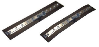 24&quot; Black Double Edge Floor Squeegee with Connector 1/4&quot;
