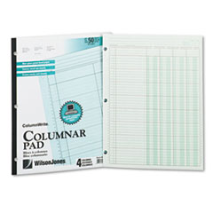 Accounting Pad, Four Eight-Unit Columns,