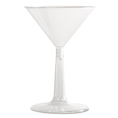 Comet Plastic Martini Glasses, 6 oz., Clear,