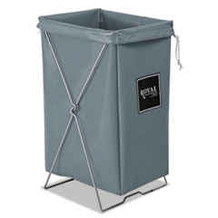 Hamper, 30 gal, Steel/Vinyl, Gray, 15 x 16 x 30 - C-HMPR