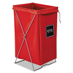 Hamper, 30 gal, Steel/Vinyl, Red, 15 x 16 x 30 - C-HMPR