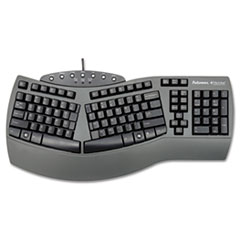 Ergonomic Split-Design Keyboard w/Antimicrobial