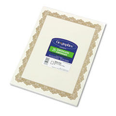 Parchment Paper Certificates, 8-1/2 x 11, Optima Gold