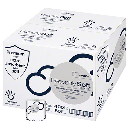 HEAVENLY SOFT SUPERIOR 2-PLY 
BATH TISSUE 400SHEETS/ROLL 
80RL/CS 3.5&quot; X 4.13&quot; SINGLE 
ROLL TOILET TISSUE